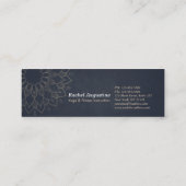Yoga Meditation Instructor Gold Floral Mandala Mini Visitekaartje (Achterkant)