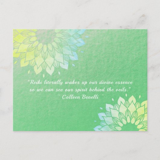 Yoga Meditation Instructor Gold Foil Mandala Quote Briefkaart (Voorkant)