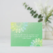 Yoga Meditation Instructor Gold Foil Mandala Quote Briefkaart (Staand voorkant)