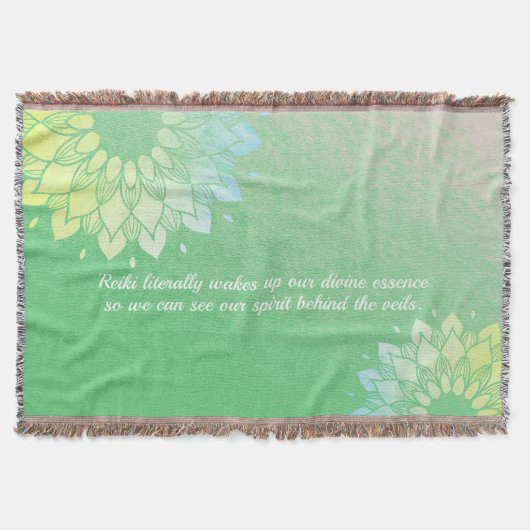 Yoga Meditation Instructor Gold Foil Mandala Quote Deken (Voorkant)