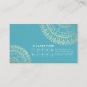 Yoga Meditation Instructor Gold Mandala Class Pass Klantenkaartje (Voorkant)