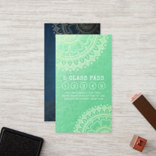 Yoga Meditation Instructor Gold Mandala Class Pass Klantenkaartje