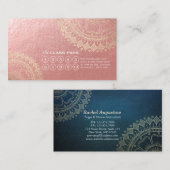 Yoga Meditation Instructor Gold Mandala Class Pass Klantenkaartje (Voorkant / Achterkant)