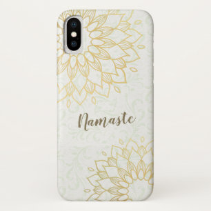 Yoga Meditation Instructor Gold Mandala Flowers Case-Mate iPhone Case