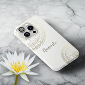 Yoga Meditation Instructor Gold Mandala Flowers Case-Mate iPhone Case