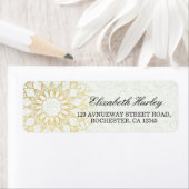 Yoga Meditation Instructor Gold Mandala Flowers Etiket (Insitu)