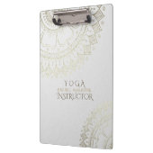 Yoga Meditation Instructor Gold Mandala Flowers Klembord (Links)