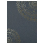 Yoga Meditation Instructor Gold Mandala Flowers Klembord (Achterkant)