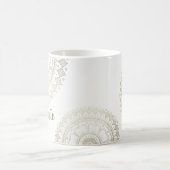 Yoga Meditation Instructor Gold Mandala Flowers Koffiemok (Center)