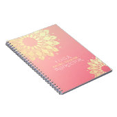 Yoga Meditation Instructor Gold Mandala Flowers Notitieboek (Rechterzijde)