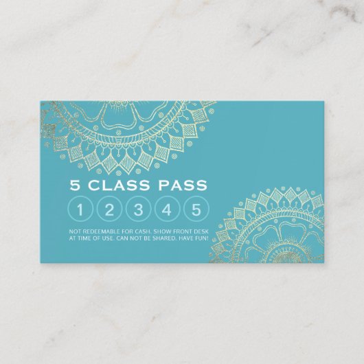 Yoga Meditation Instructor Gold Mandala Loyalty (Voorkant)