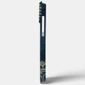 Yoga Meditation Instructor Gold Mandala Navy Blue Case-Mate iPhone Case (Achterkant / Links)