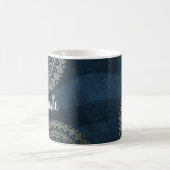 Yoga Meditation Instructor Gold Mandala Navy Blue Koffiemok (Center)