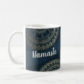 Yoga Meditation Instructor Gold Mandala Navy Blue Koffiemok (Links)