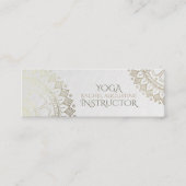 Yoga Meditation Instructor Gold Mandala Navy Blue Mini Visitekaartje (Voorkant)