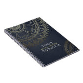 Yoga Meditation Instructor Gold Mandala Navy Blue Notitieboek (Rechterzijde)