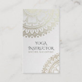 Yoga Meditation Instructor Gold Mandala Navy Blue Visitekaartje (Voorkant)