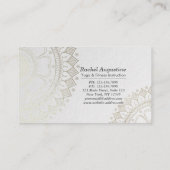 Yoga Meditation Instructor Gold Mandala Navy Blue Visitekaartje (Achterkant)