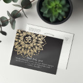 Yoga Meditation Instructor Gold Mandala Om Symbol Briefkaart