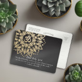 Yoga Meditation Instructor Gold Mandala Om Symbol Briefkaart