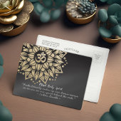 Yoga Meditation Instructor Gold Mandala Om Symbol Briefkaart