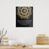 Yoga Meditation Instructor Gold Mandala Om Symbol Poster (Keuken)