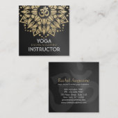 Yoga Meditation Instructor Gold Mandala Om Symbol Vierkante Visitekaartje (Voorkant / Achterkant)