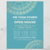 Yoga Meditation Instructor Gold Mandala Open House Flyer (Voorkant)
