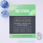 Yoga Meditation Instructor Gold Mandala Open House Flyer (Enkel)