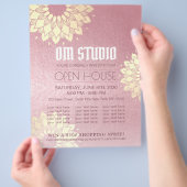 Yoga Meditation Instructor Gold Mandala Open House Flyer (Hand)