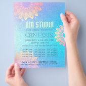 Yoga Meditation Instructor Gold Mandala Open House Flyer (Hand)
