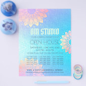 Yoga Meditation Instructor Gold Mandala Open House Flyer (Enkel)