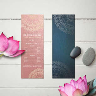 Yoga Meditation Instructor Gold Mandala Prijslijst Reclamekaart