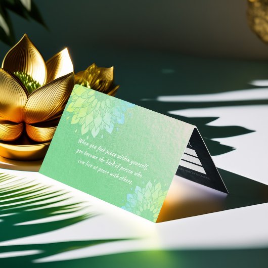 Yoga Meditation Instructor Gold Mandala Prijslijst Visitekaartje