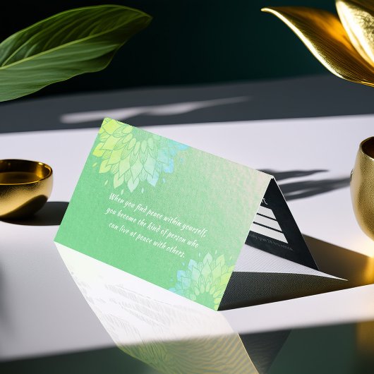 Yoga Meditation Instructor Gold Mandala Prijslijst Visitekaartje