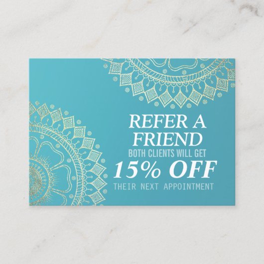 Yoga Meditation Instructor Gold Mandala Referral (Voorkant)