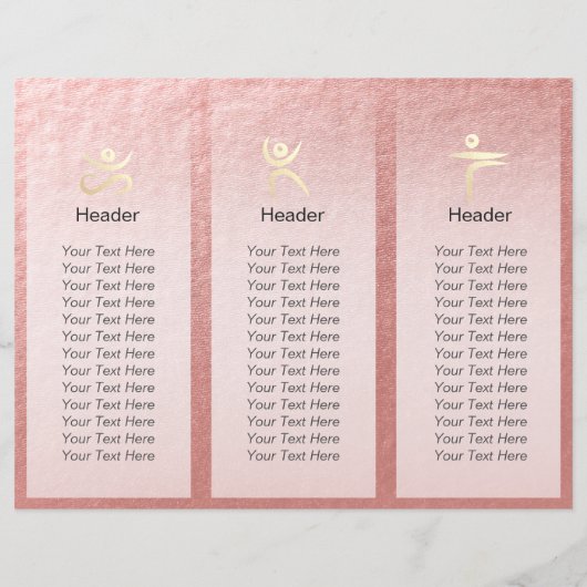 Yoga Meditation Instructor Gold Mandala Tri-Fold (Achterkant)