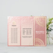 Yoga Meditation Instructor Gold Mandala Tri-Fold (Staand voorkant)