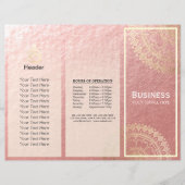 Yoga Meditation Instructor Gold Mandala Tri-Fold (Voorkant)