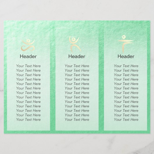 Yoga Meditation Instructor Gold Mandala Tri-Fold (Achterkant)