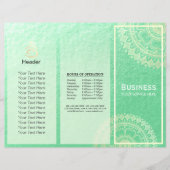 Yoga Meditation Instructor Gold Mandala Tri-Fold (Voorkant)