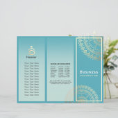 Yoga Meditation Instructor Gold Mandala Tri-Fold (Staand voorkant)