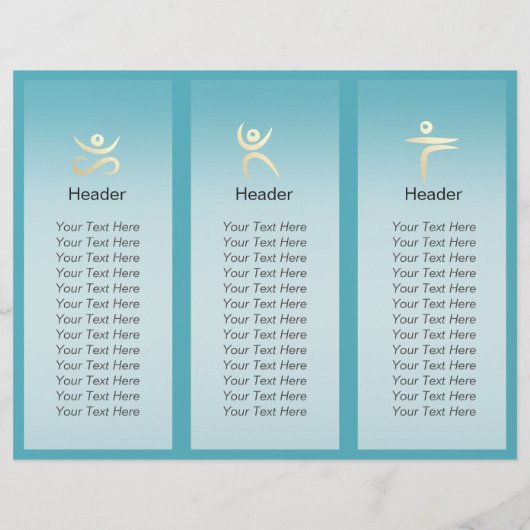 Yoga Meditation Instructor Gold Mandala Tri-Fold (Achterkant)