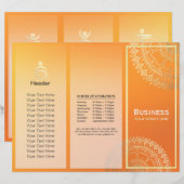 Yoga Meditation Instructor Gold Mandala Tri-Fold (Voorkant / Achterkant)