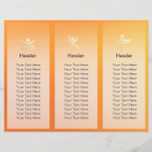 Yoga Meditation Instructor Gold Mandala Tri-Fold (Achterkant)