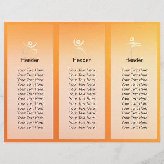 Yoga Meditation Instructor Gold Mandala Tri-Fold (Achterkant)