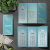 Yoga Meditation Instructor Gold Mandala Tri-Fold