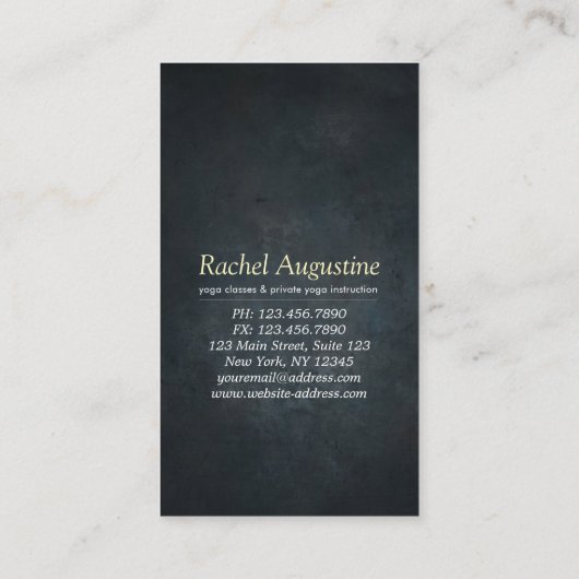 Yoga Meditation Instructor Gold Tree Loyalty Punch (Achterkant)