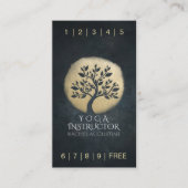 Yoga Meditation Instructor Gold Tree Loyalty Punch (Voorkant)