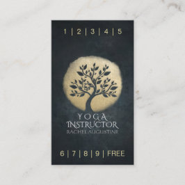 Yoga Meditation Instructor Gold Tree Loyalty Punch